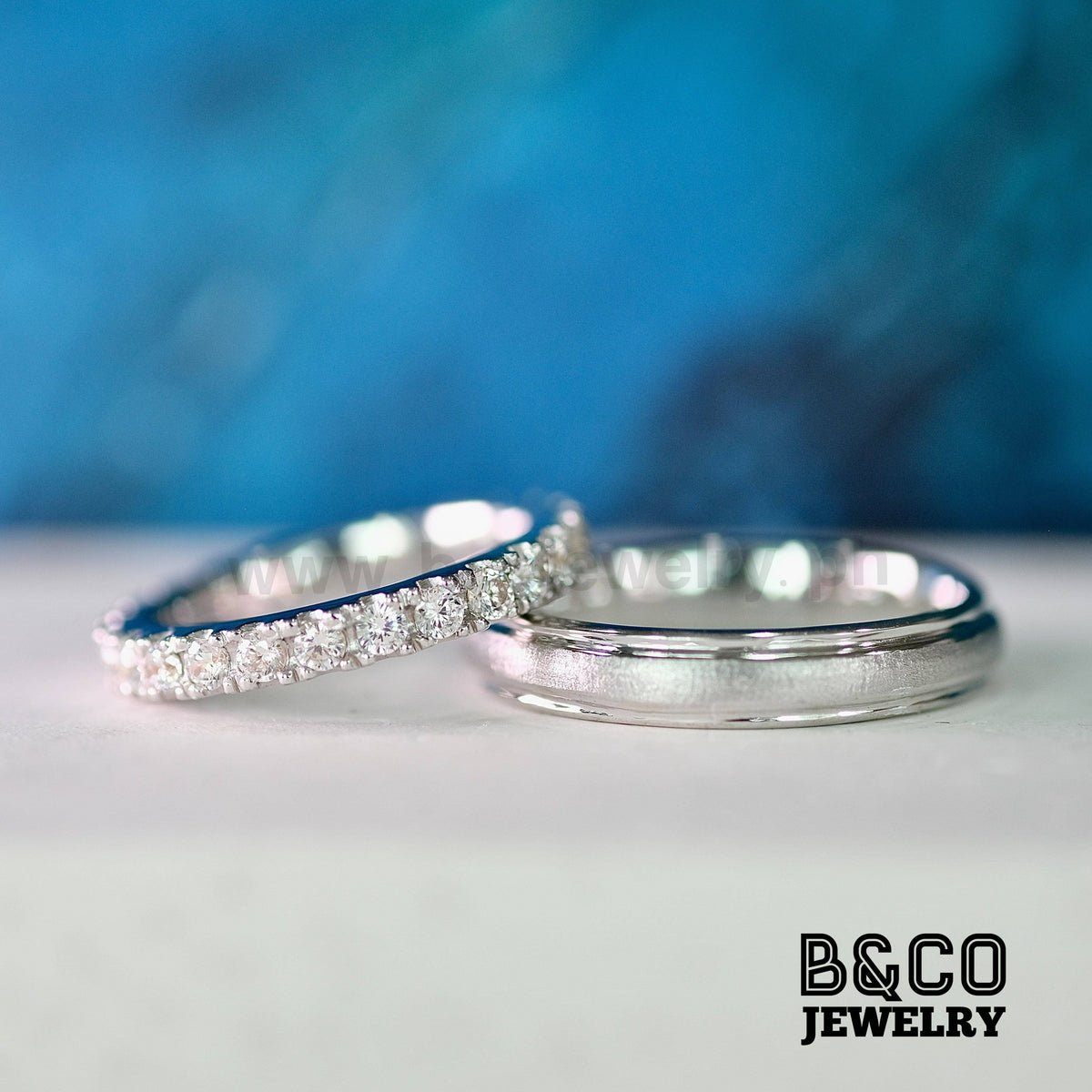 Love And Co Couple Ring Minimalist Duo Wedding Rings B&Co