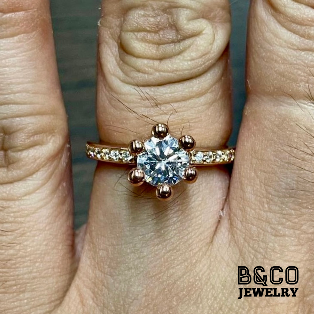 1ct Royal Crown Engagement Ring (ON HAND) - B&Co Jewelry