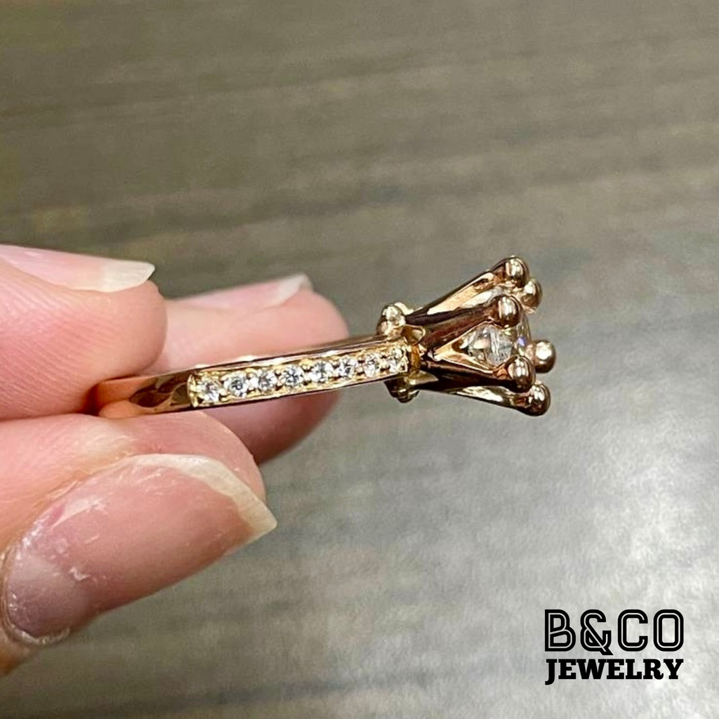1ct Royal Crown Engagement Ring (ON HAND) - B&Co Jewelry