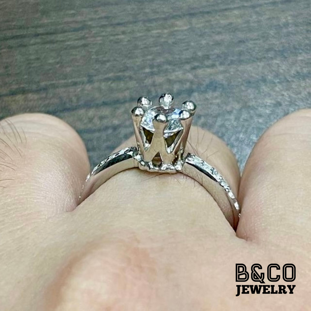 1ct Royal Crown Engagement Ring (ON HAND) - B&Co Jewelry
