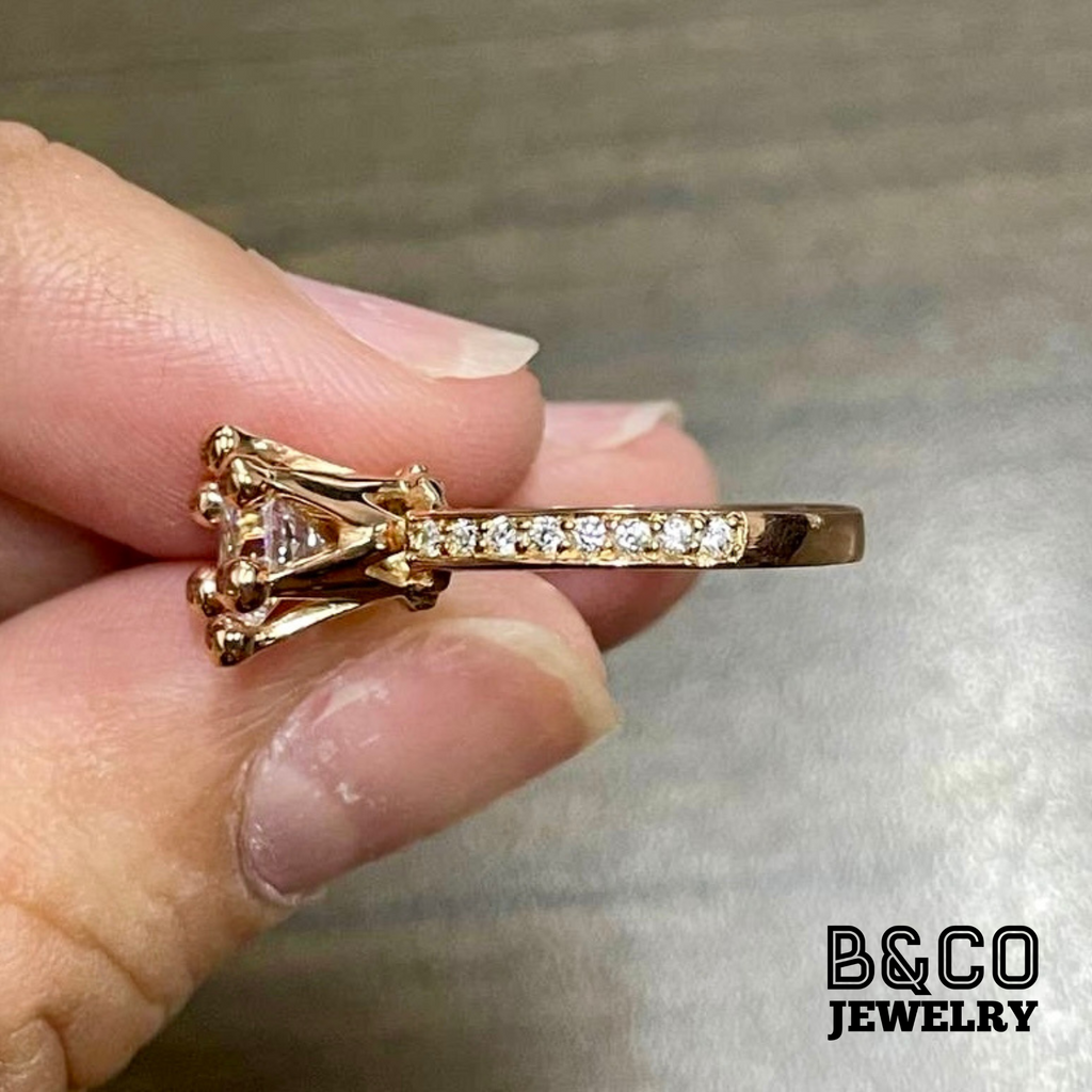 1ct Royal Crown Engagement Ring (ON HAND) - B&Co Jewelry