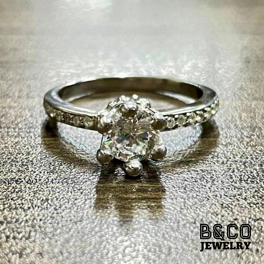 1ct Royal Crown Engagement Ring (ON HAND) - B&Co Jewelry