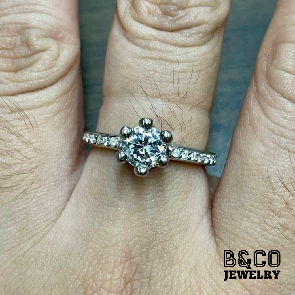 1ct Royal Crown Engagement Ring (ON HAND) - B&Co Jewelry