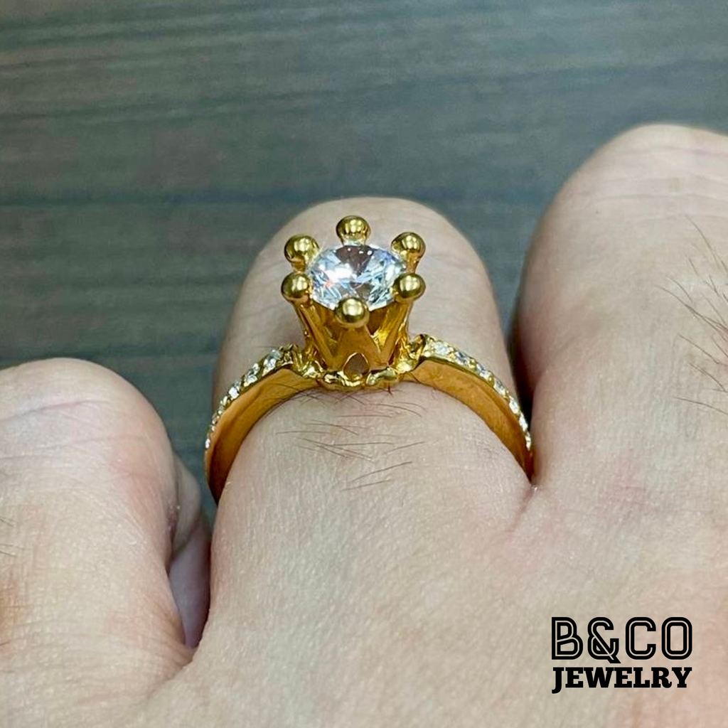 1ct Royal Crown Engagement Ring (ON HAND) - B&Co Jewelry