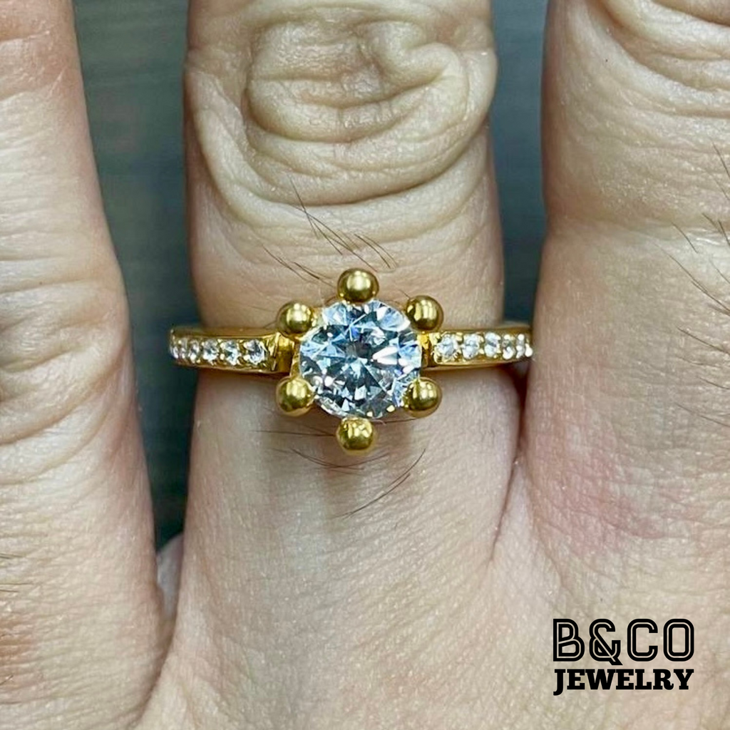1ct Royal Crown Engagement Ring (ON HAND) - B&Co Jewelry