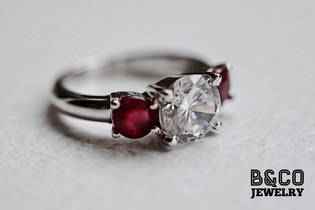 1.5ct Bordeaux Gemstone Engagement Ring - B&Co Jewelry