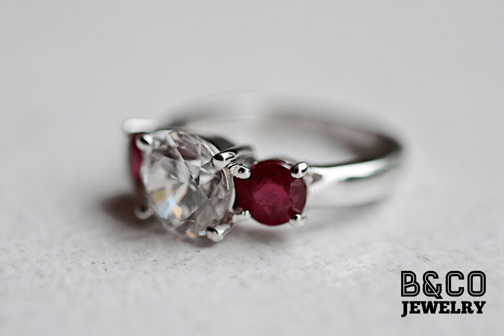 1.5ct Bordeaux Gemstone Engagement Ring - B&Co Jewelry