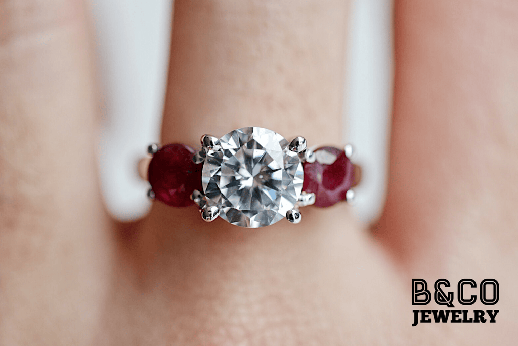 1.5ct Bordeaux Gemstone Engagement Ring - B&Co Jewelry