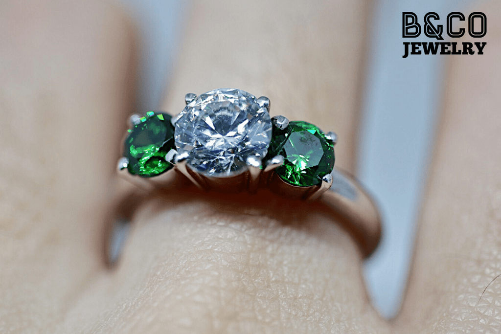 1.5ct Bordeaux Gemstone Engagement Ring - B&Co Jewelry
