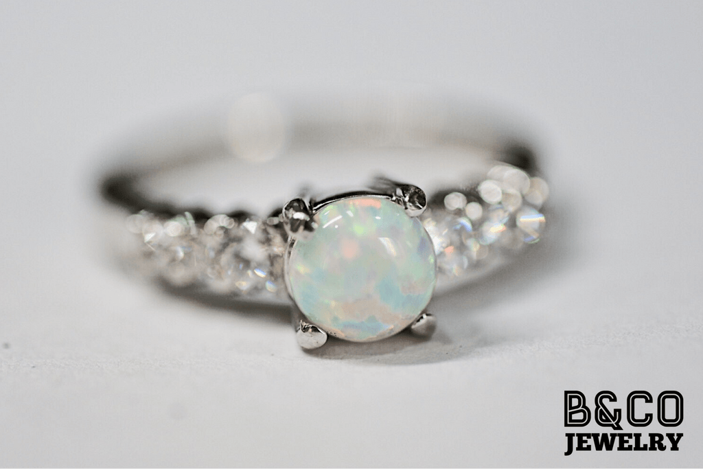 1.5ct Slovenia Opal Engagement Ring - B&Co Jewelry