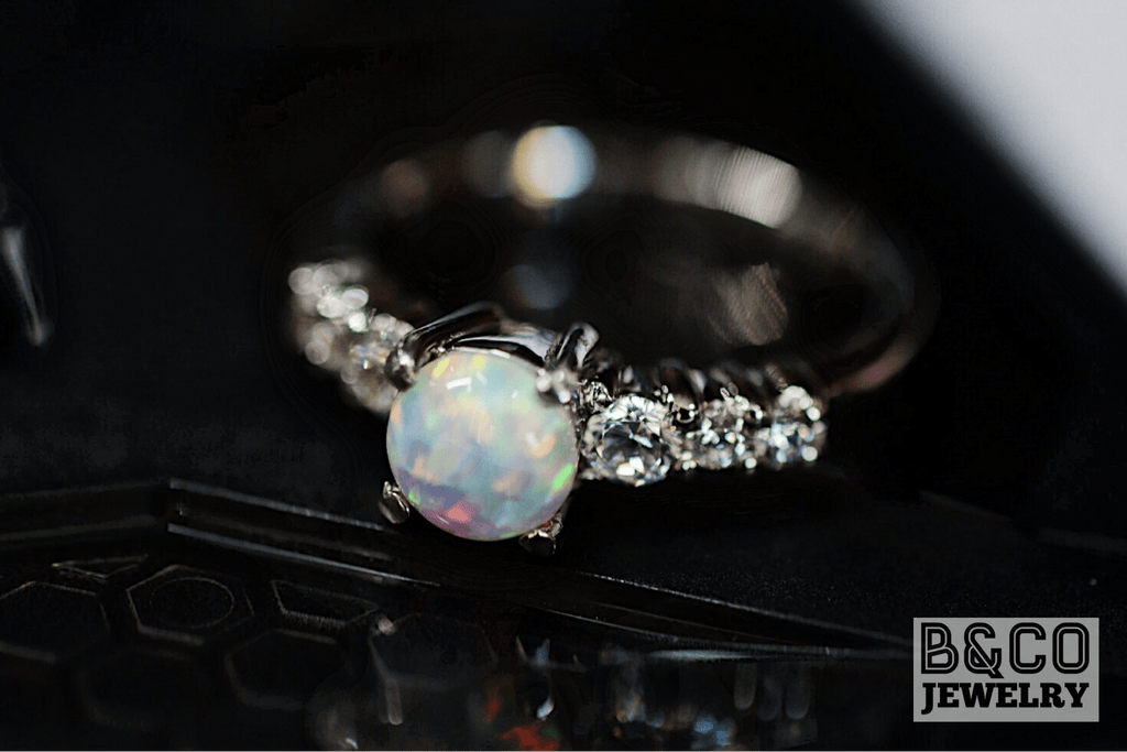 1.5ct Slovenia Opal Engagement Ring - B&Co Jewelry