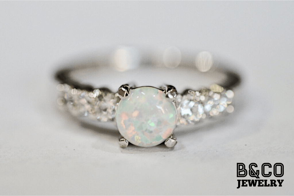 1.5ct Slovenia Opal Engagement Ring - B&Co Jewelry