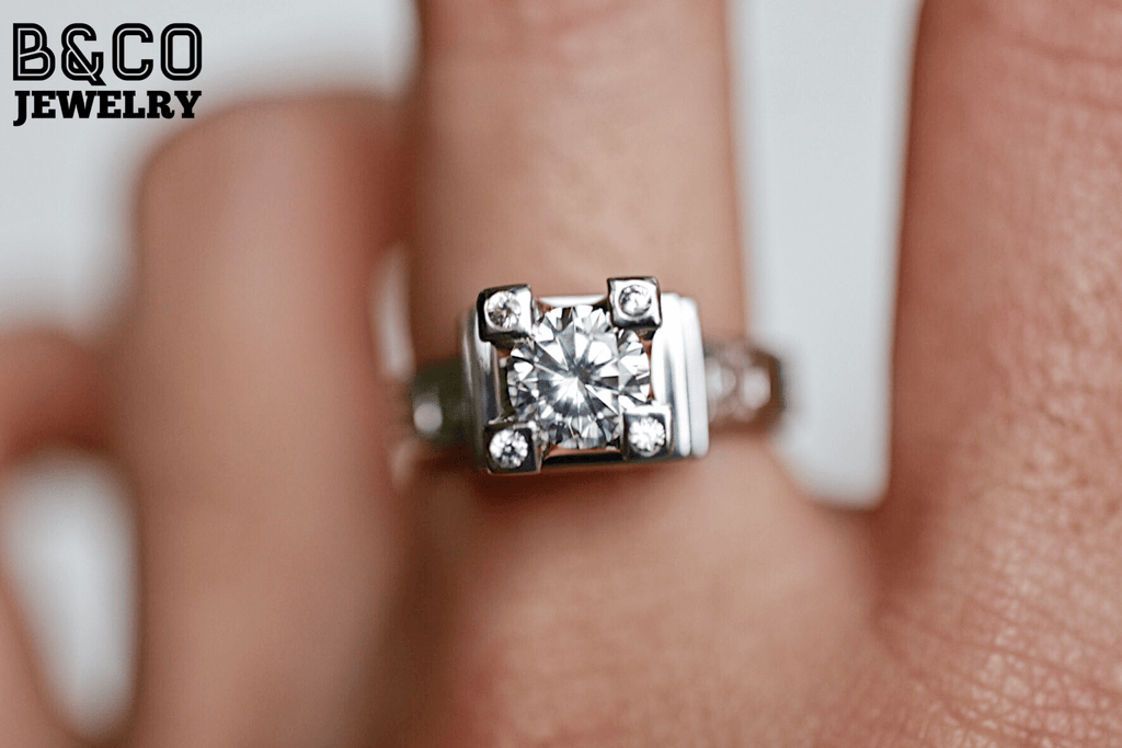 1ct Eiffel Tower Engagement Ring - B&Co Jewelry