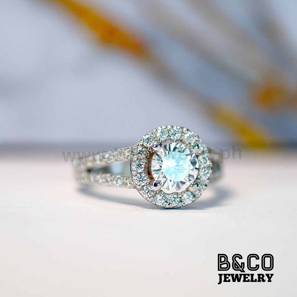 1ct Helsinki Halo Engagement Ring - B&Co Jewelry