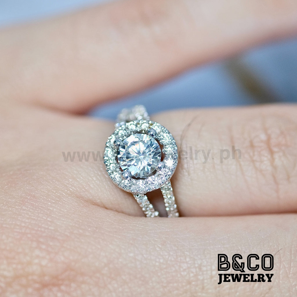 1ct Helsinki Halo Engagement Ring - B&Co Jewelry