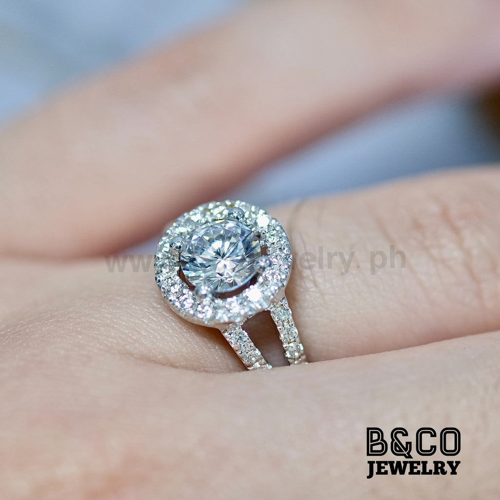 1ct Helsinki Halo Engagement Ring - B&Co Jewelry