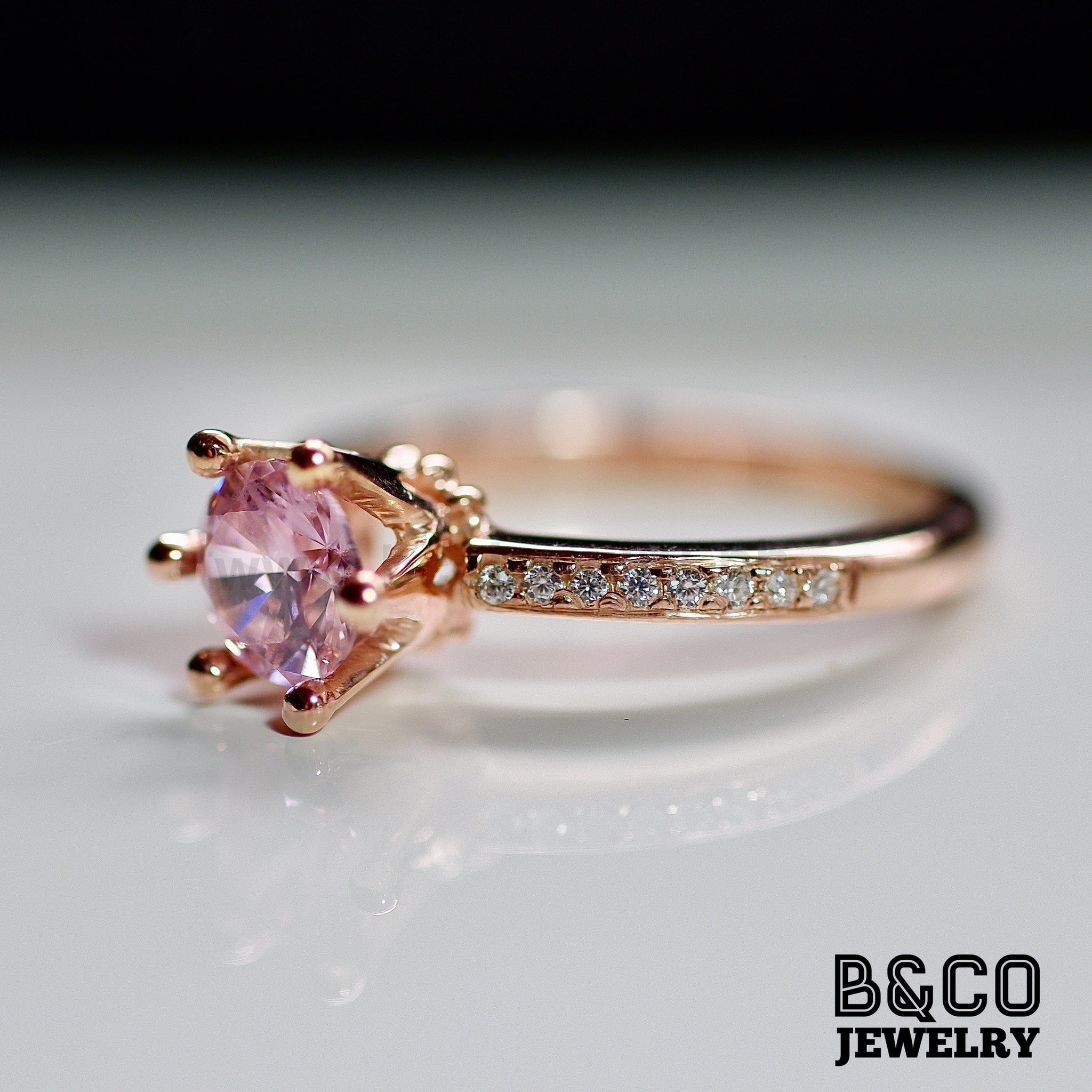 1ct Royal Crown Engagement Ring B&Co Jewelry