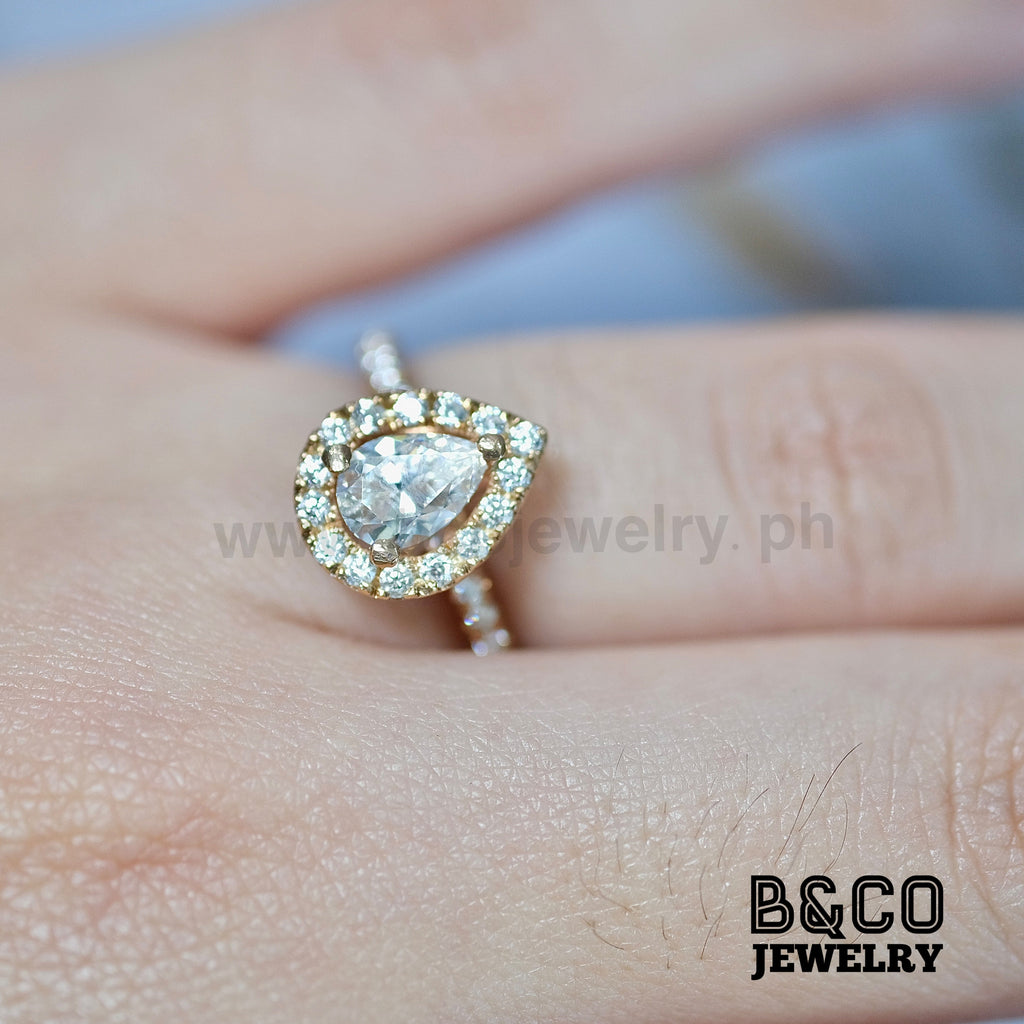 1ct Turin Pear Engagement Ring - B&Co Jewelry