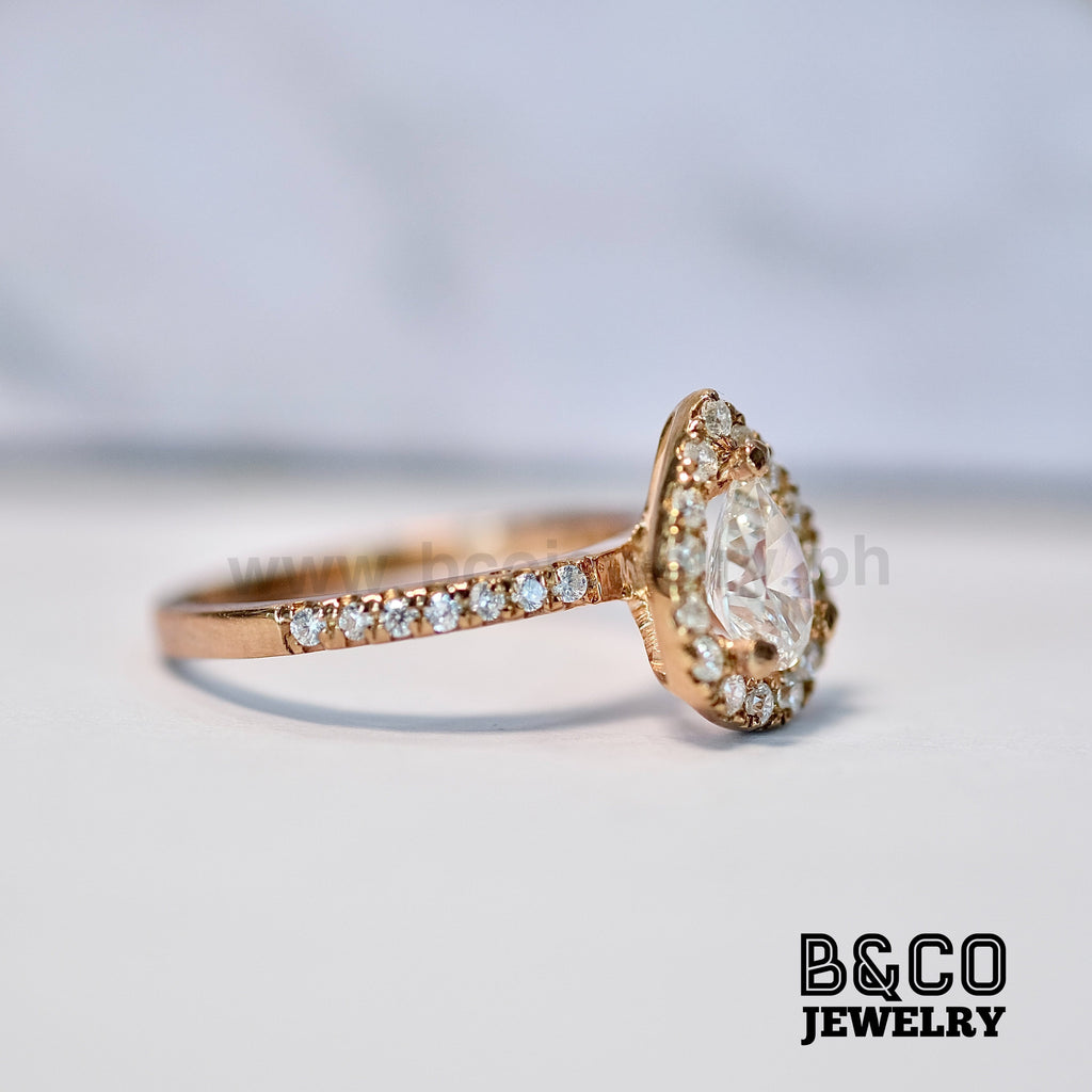 1ct Turin Pear Engagement Ring - B&Co Jewelry
