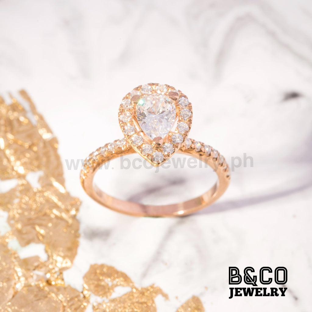 1ct Turin Pear Engagement Ring - B&Co Jewelry