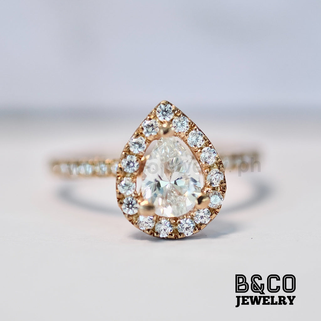 1ct Turin Pear Engagement Ring - B&Co Jewelry