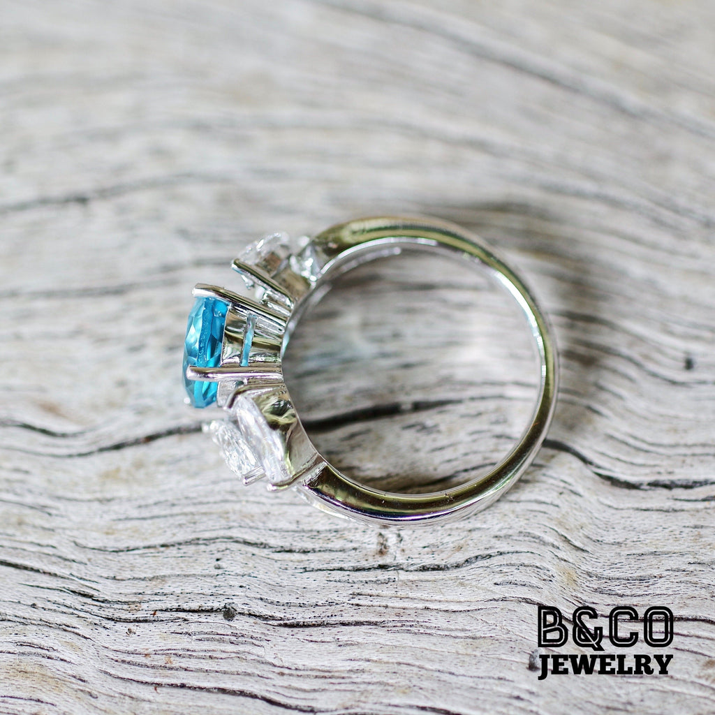 2ct Flower Engagement Ring - B&Co Jewelry