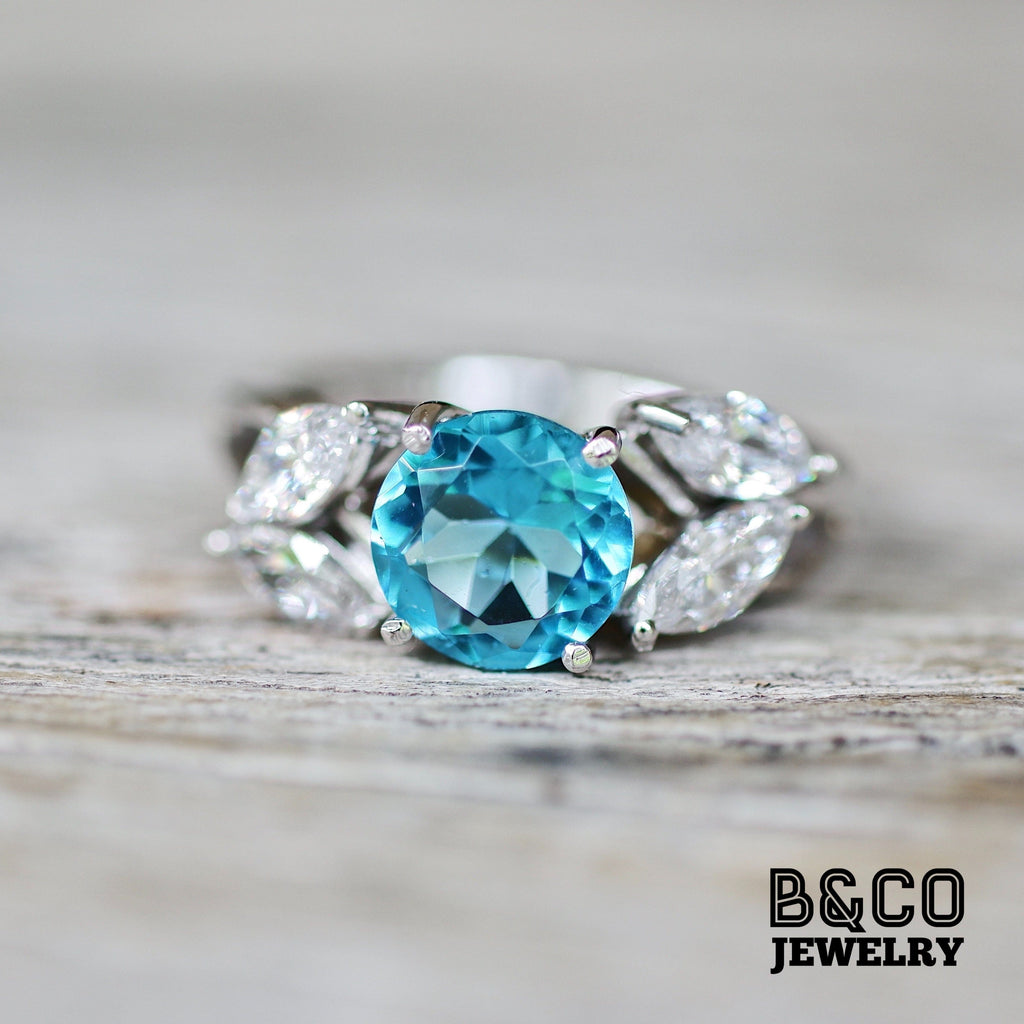 2ct Flower Engagement Ring - B&Co Jewelry