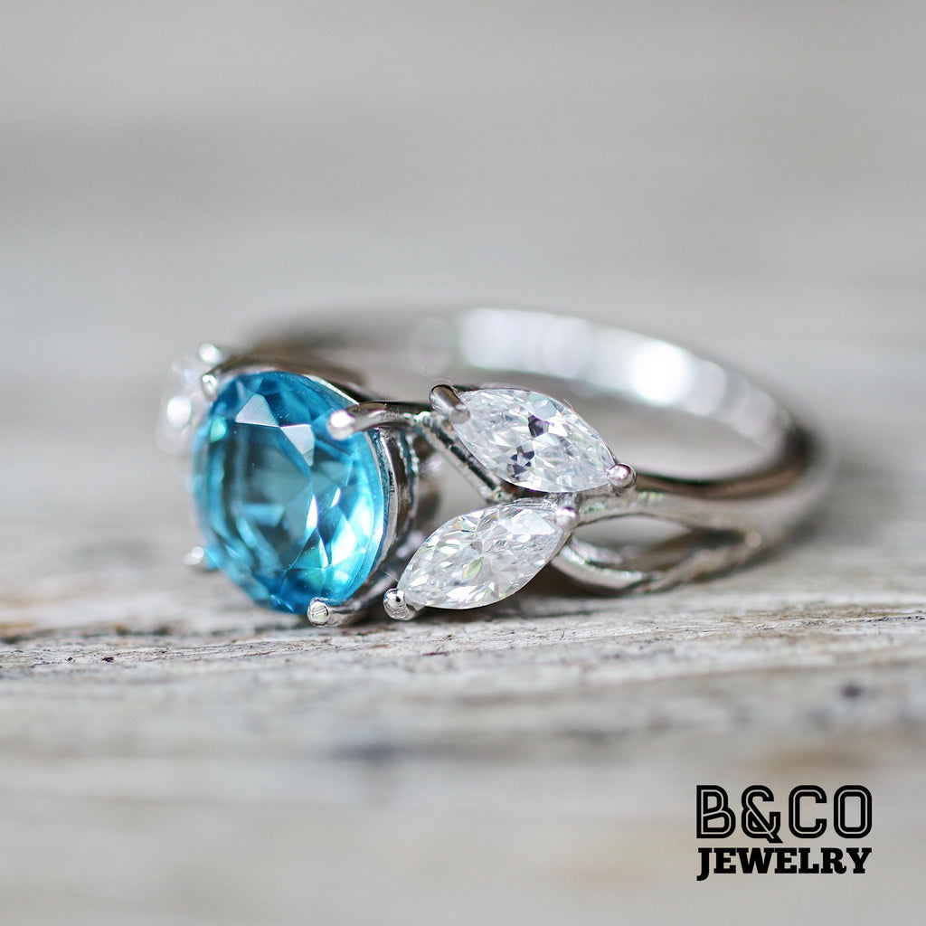 2ct Flower Engagement Ring - B&Co Jewelry