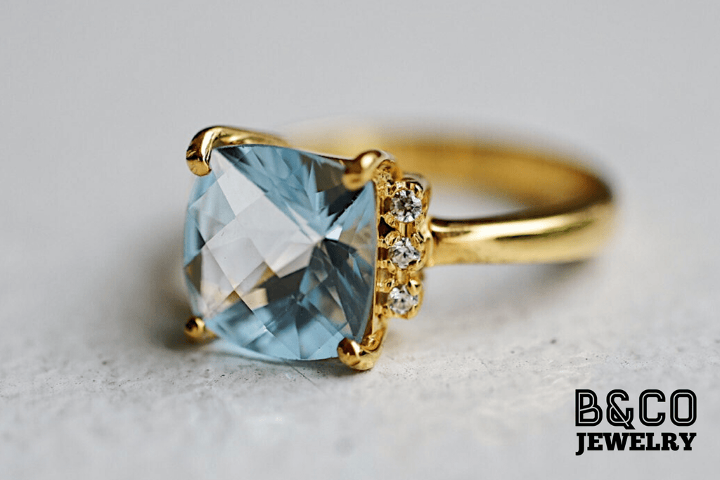 3ct Basque Gemstone Engagement Ring - B&Co Jewelry