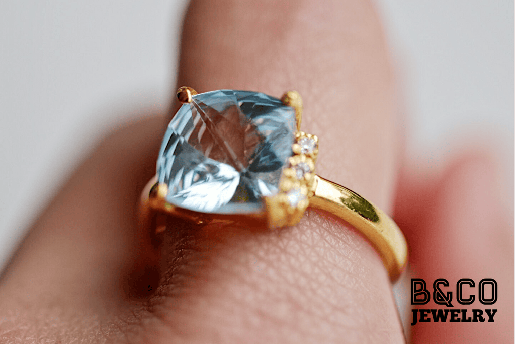 3ct Basque Gemstone Engagement Ring - B&Co Jewelry