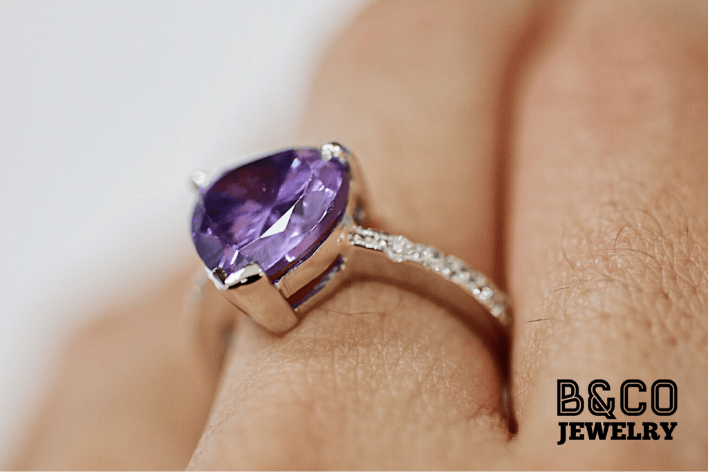 3ct Heart Gemstone Engagement Ring - B&Co Jewelry