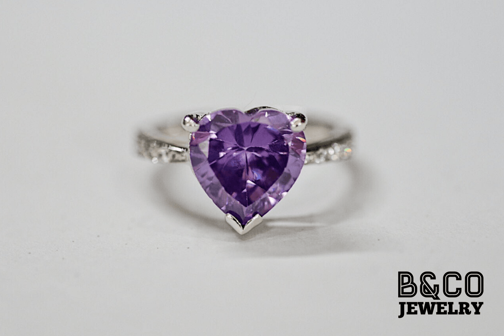 3ct Heart Gemstone Engagement Ring - B&Co Jewelry