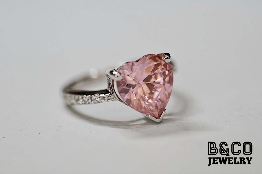 3ct Heart Gemstone Engagement Ring - B&Co Jewelry