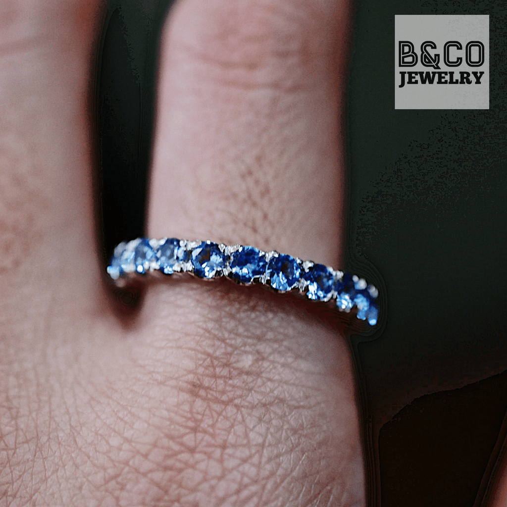 3mm Scallop Eternity Ring Gemstone - B&Co Jewelry