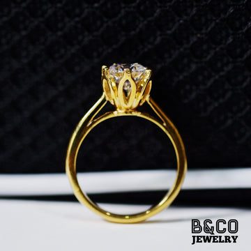 B&Co Jewelry Engagement Ring 1.5ct Lotus Engagement Ring