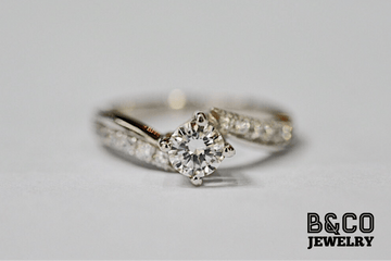 B&Co Jewelry Engagement Ring .50ct Aristi Twisted Engagement Ring