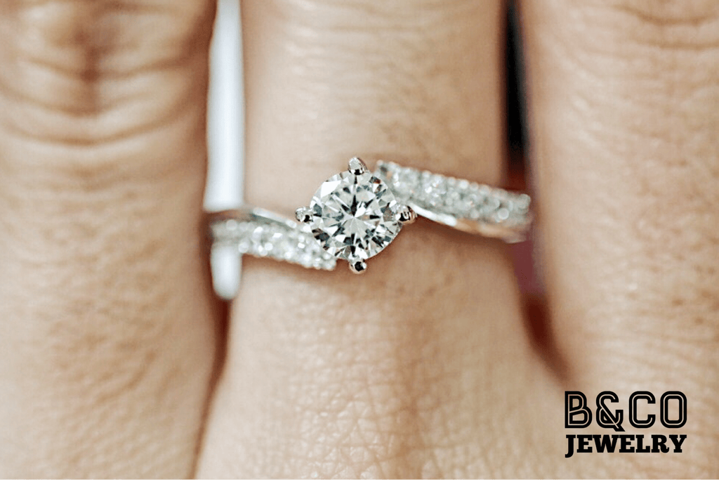 B&Co Jewelry Engagement Ring .50ct Aristi Twisted Engagement Ring