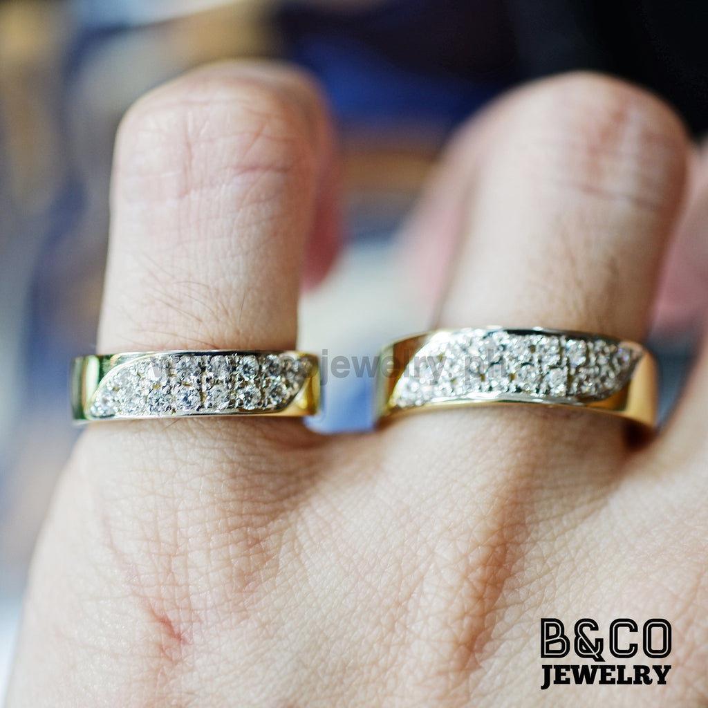 Erice Two Tone Wedding Rings - B&Co Jewelry