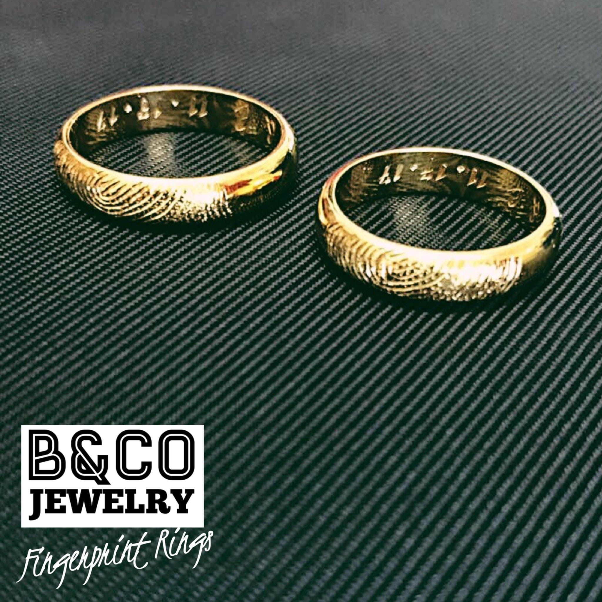 Fingerprint Wedding Rings B&Co Jewelry