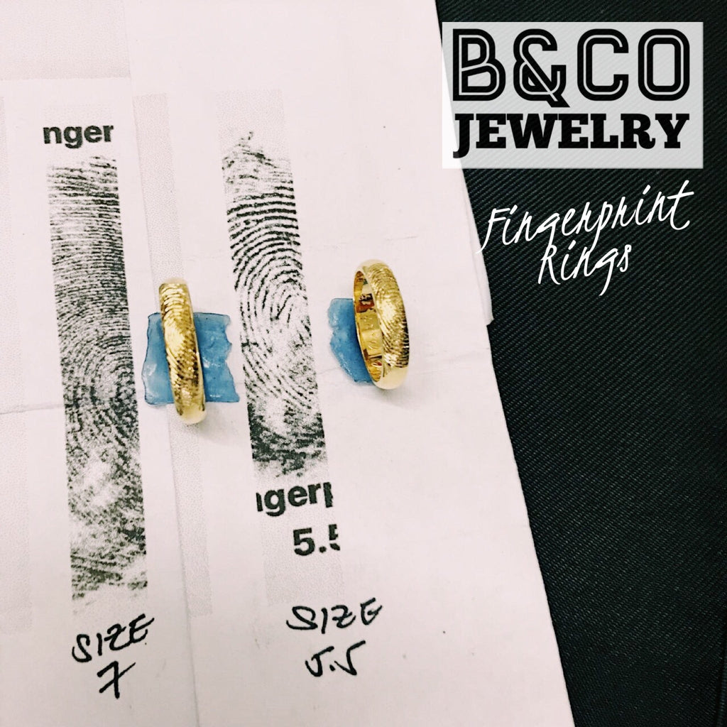Fingerprint Wedding Rings - B&Co Jewelry