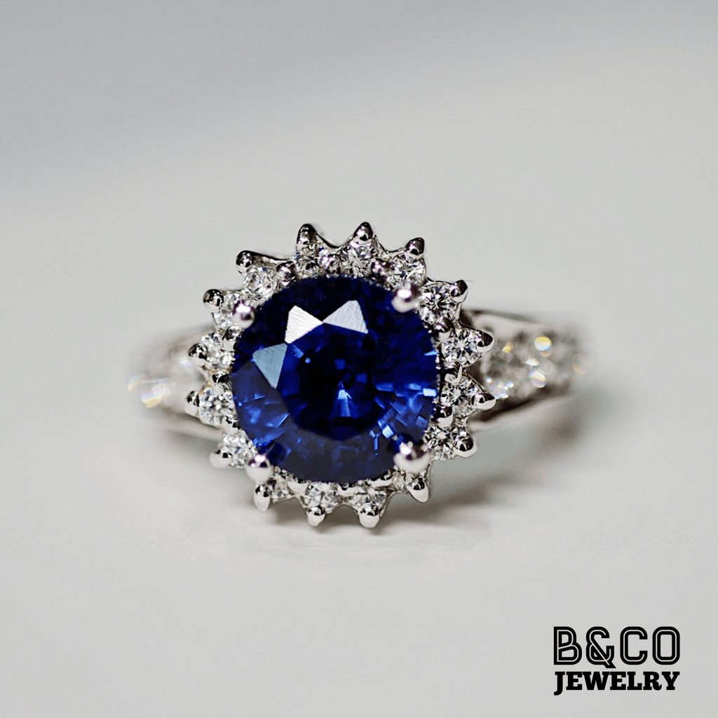B&Co Jewelry Gemstone Ring 3ct Zernez Gemstone Engagement Ring