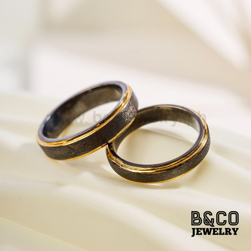 Ithaki Code Black Wedding Rings - B&Co Jewelry