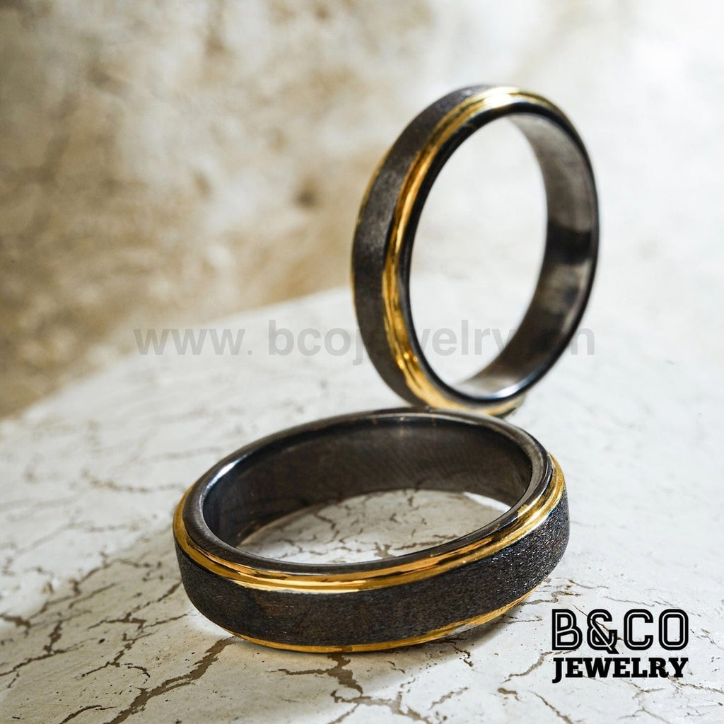 Ithaki Code Black Wedding Rings - B&Co Jewelry