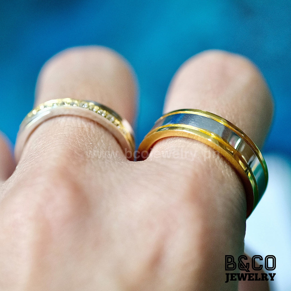 Marbella Two Tone Wedding Rings - B&Co Jewelry