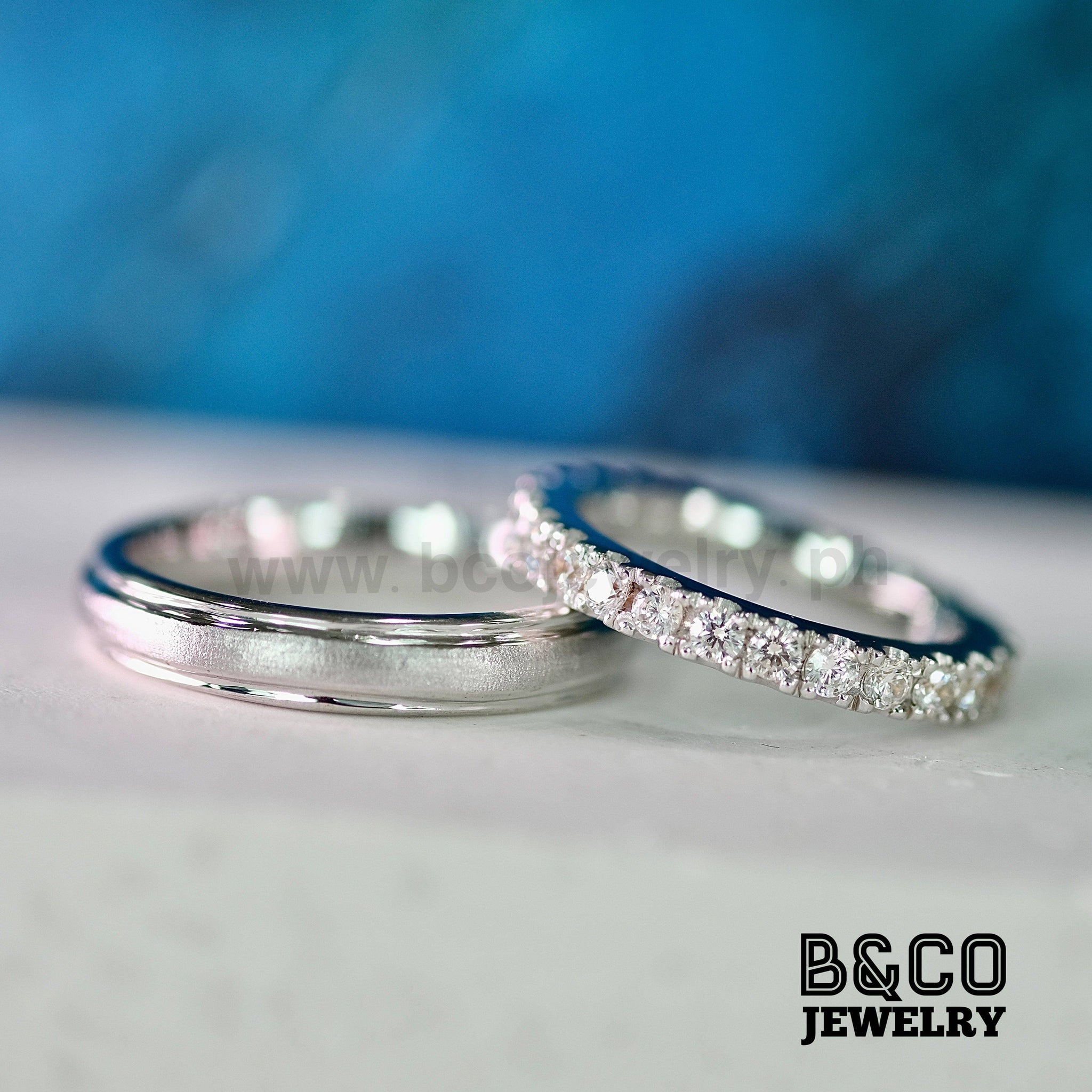 Minimalist Duo Wedding Rings B&Co Jewelry