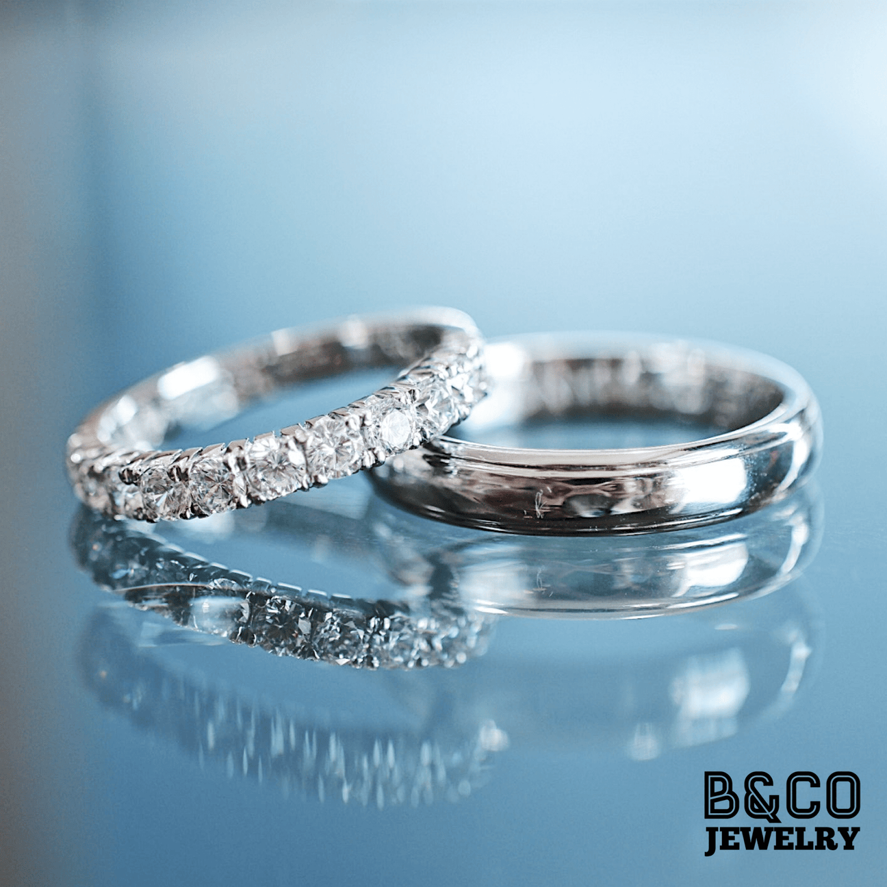 Minimalist Tres Wedding Rings - B&Co Jewelry