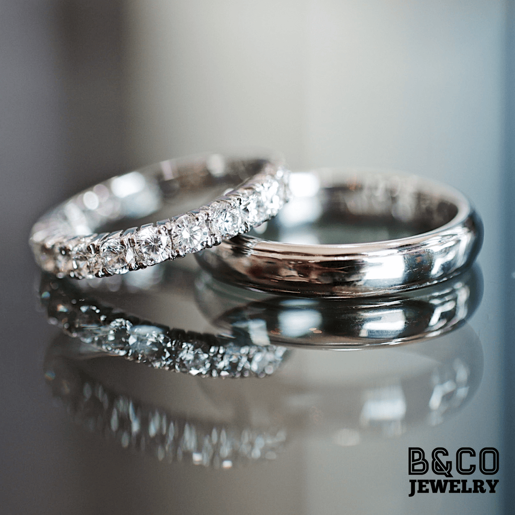 Minimalist Tres Wedding Rings - B&Co Jewelry