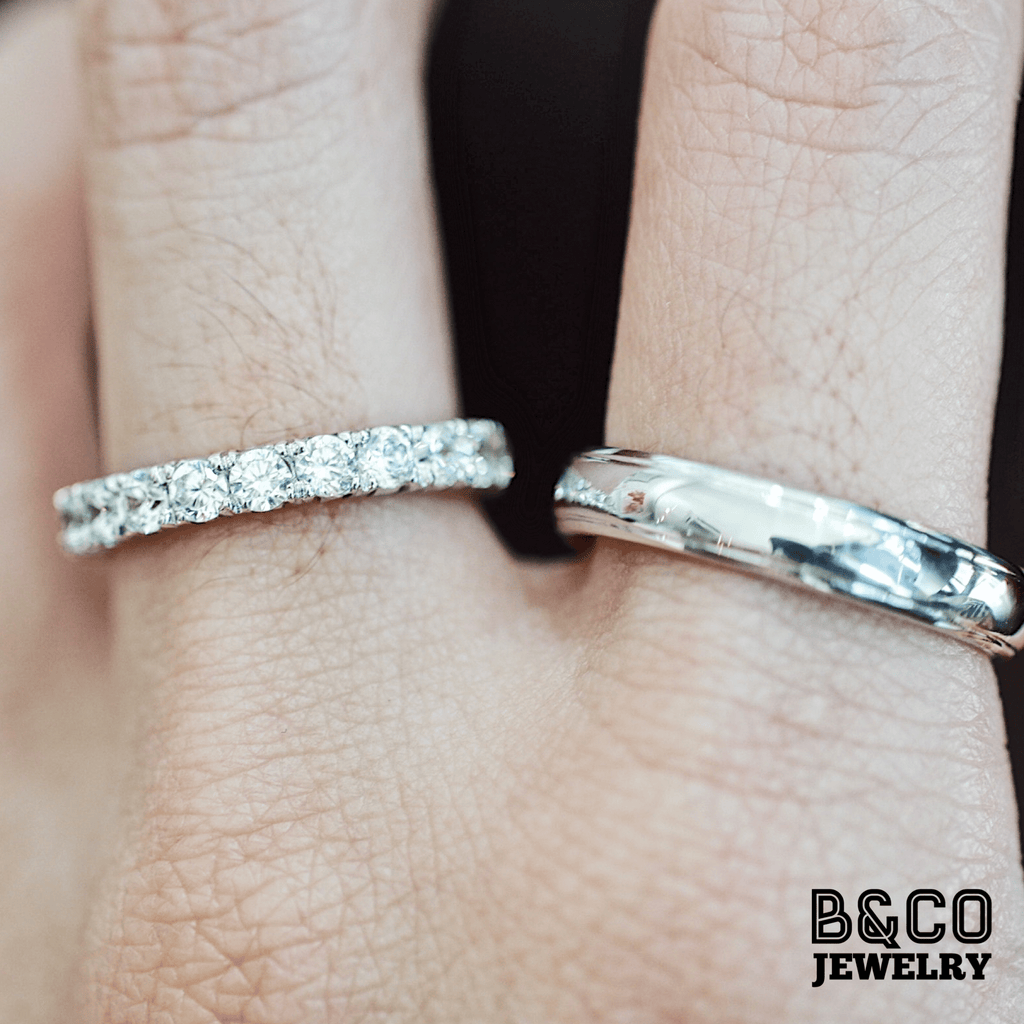 Minimalist Tres Wedding Rings - B&Co Jewelry