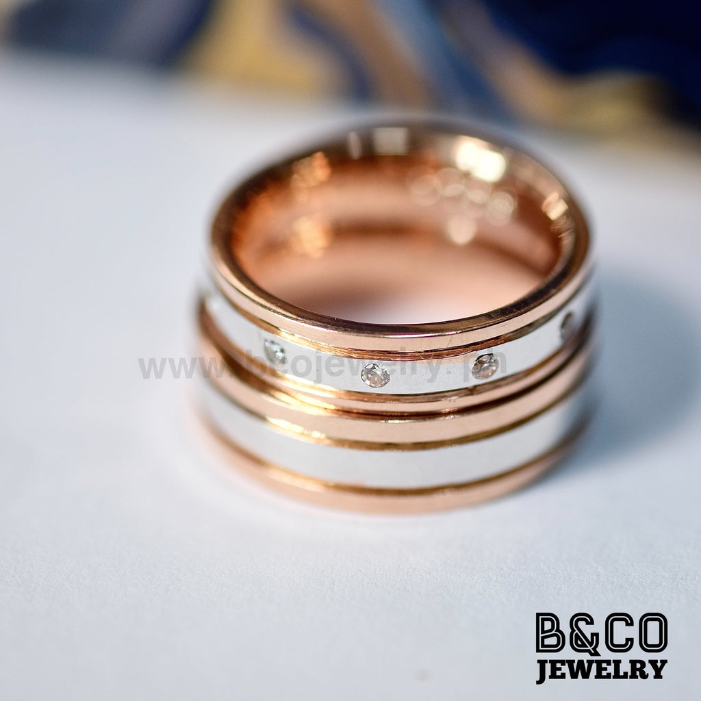 Munich Two Tone Wedding Rings - B&Co Jewelry