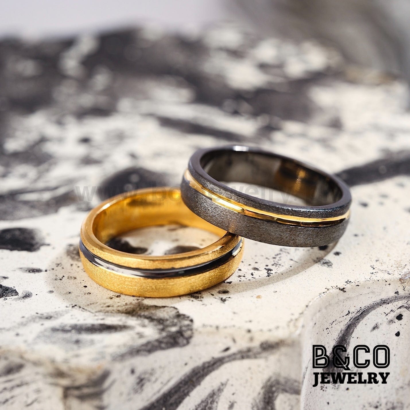 Olympus Code Black Wedding Rings B&Co Jewelry